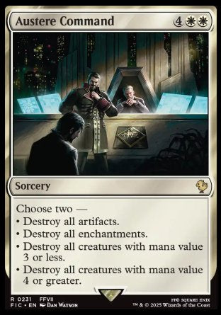 (231) Magic The Gathering Commander: Magic: The Gathering - FINAL FANTASY Single: Austere Command  Rare