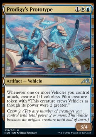 (231) Magic The Gathering Kamigawa: Neon Dynasty Single: Prodigy's Prototype Holo Uncommon