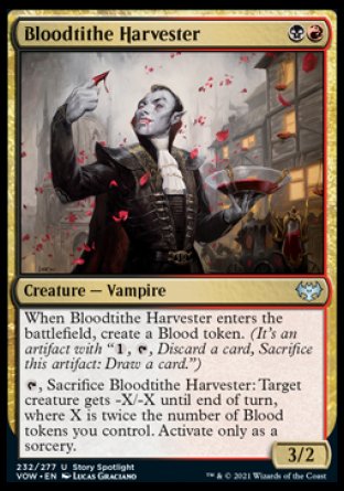 (232) Magic The Gathering Innistrad: Crimson Vow Single: Bloodtithe Harvester  Uncommon