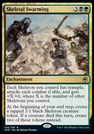 (232) Magic The Gathering Adventures in the Forgotten Realms Single: Skeletal Swarming Holo Rare
