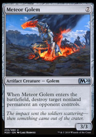 (232/280) Magic The Gathering Core 2020 Single: Meteor Golem  Uncommon