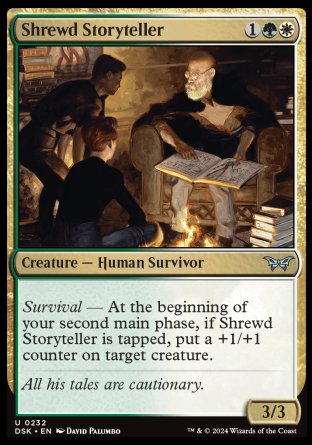 (232) Magic The Gathering Duskmourn: House of Horror Single: Shrewd Storyteller  Uncommon