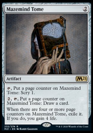 (232) Magic The Gathering Core 2021 Single: Mazemind Tome  Rare