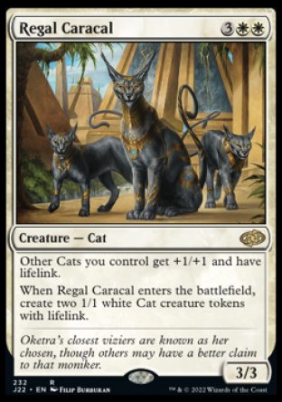 (232) Magic The Gathering Jumpstart 2022 Single: Regal Caracal  Rare