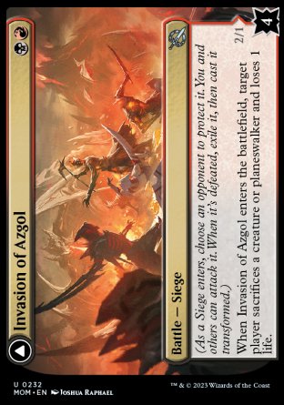 (232) Magic The Gathering March of the Machine Single: Invasion of Azgol // Ashen Reaper  Uncommon