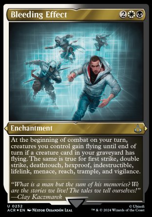 (232) Magic The Gathering Universes Beyond: Assassin's Creed: Extras Single: Bleeding Effect  Holo Uncommon