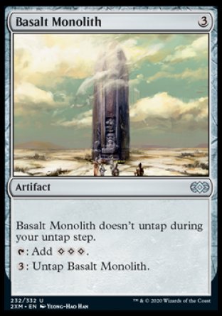 (232/332) Magic The Gathering Double Masters Single: Basalt Monolith Holo Uncommon