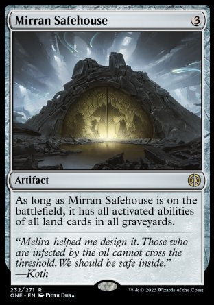 (232) Magic The Gathering Phyrexia: All Will Be One Single: Mirran Safehouse Holo Rare