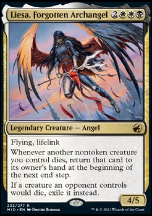 (232) Magic The Gathering Innistrad: Midnight Hunt Single: Liesa, Forgotten Archangel Holo Rare