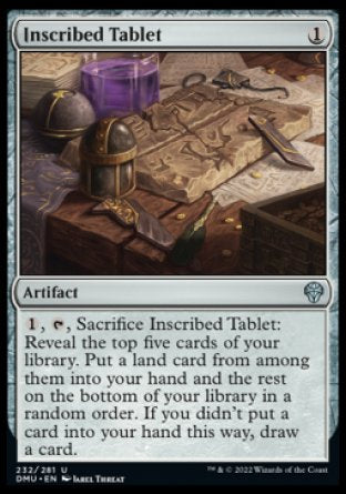 (232) Magic The Gathering Dominaria United Single: Inscribed Tablet Holo Uncommon