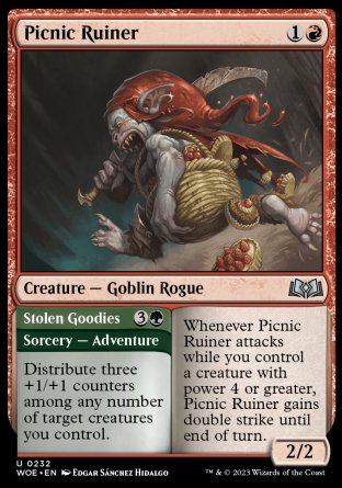 (232) Magic The Gathering Wilds of Eldraine Single: Picnic Ruiner // Stolen Goodies  Uncommon