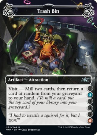 (232) Magic The Gathering Unfinity Single: Trash Bin (V.3)  Uncommon