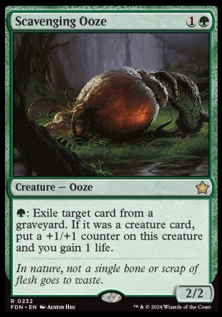 (232) Magic The Gathering Magic: The Gathering Foundations Single: Scavenging Ooze Holo Rare