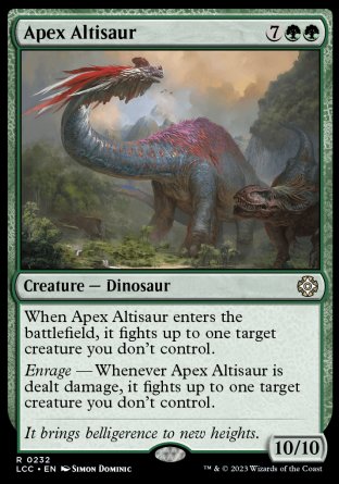 (232) Magic The Gathering Commander: The Lost Caverns of Ixalan Single: Apex Altisaur  Rare