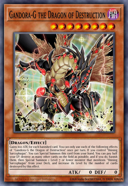 (001) YuGiOh TCG LEDE: Legacy of Destruction Single: Gandora-G the Dragon of Destruction (V.2 - Quarter Century Secret Rare)  Quarter Century Secret Rare