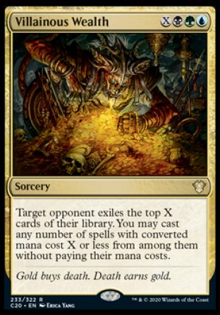 (233/322) Magic The Gathering Commander: Ikoria Single: Villainous Wealth  Rare