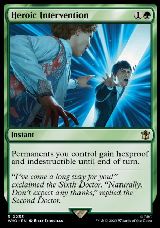 (233) Magic The Gathering Universes Beyond: Doctor Who Single: Heroic Intervention Holo Rare
