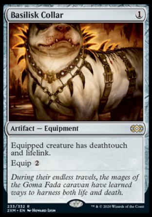 (233/332) Magic The Gathering Double Masters Single: Basilisk Collar  Rare