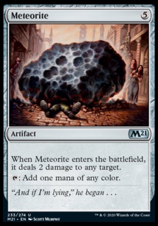 (233) Magic The Gathering Core 2021 Single: Meteorite  Uncommon