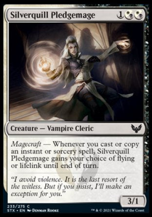 (233) Magic The Gathering Strixhaven: School of Mages Single: Silverquill Pledgemage  Common
