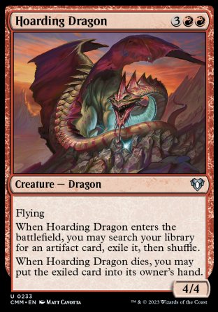 (233) Magic The Gathering Commander Masters Single: Hoarding Dragon  Uncommon