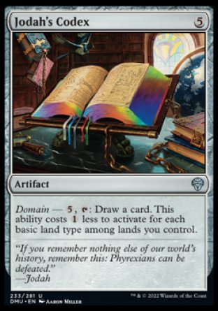 (233) Magic The Gathering Dominaria United Single: Jodah's Codex Holo Uncommon