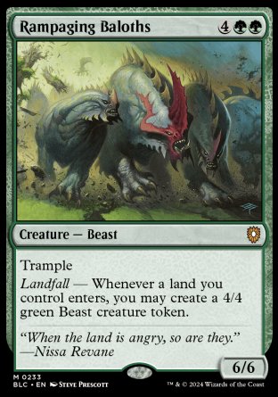 (233) Magic The Gathering Commander: Bloomburrow Single: Rampaging Baloths  Mythic