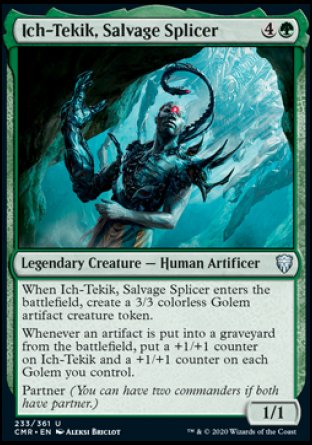 (233/361) Magic The Gathering Commander Legends Single: Ich-Tekik, Salvage Splicer  Uncommon