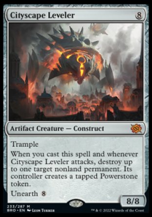 (233) Magic The Gathering The Brothers' War Single: Cityscape Leveler  Mythic