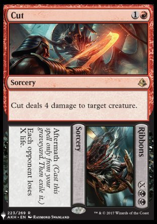 (223) Magic The Gathering The List Single: Cut // Ribbons  Rare
