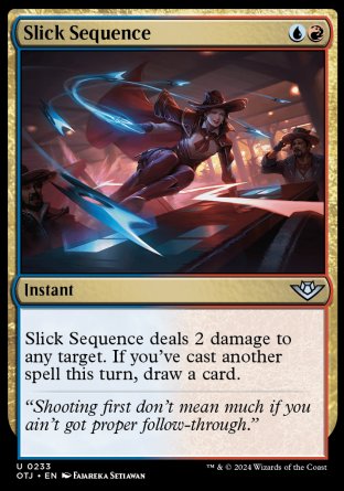 (233) Magic The Gathering Outlaws of Thunder Junction Single: Slick Sequence  Holo Uncommon