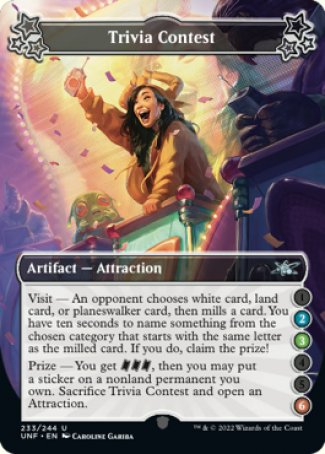 (233) Magic The Gathering Unfinity Single: Trivia Contest (V.2)  Uncommon