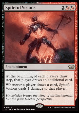 (233) Magic The Gathering Commander: Duskmourn: House of Horror Single: Spiteful Visions  Rare