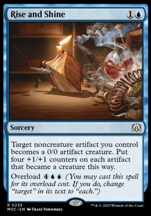 (233) Magic The Gathering Commander: March of the Machine Single: Rise and Shine  Rare