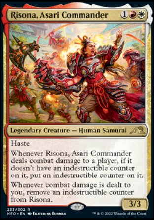 (233) Magic The Gathering Kamigawa: Neon Dynasty Single: Risona, Asari Commander Holo Rare