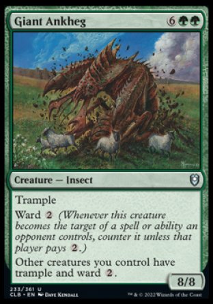 (233) Magic The Gathering Commander Legends: Battle for Baldur's Gate Single: Giant Ankheg Holo Uncommon