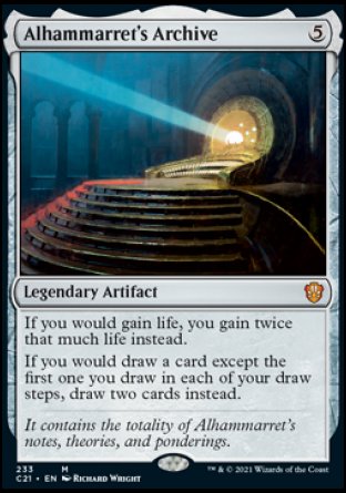 (233) Magic The Gathering Commander: Strixhaven Single: Alhammarret's Archive  Mythic