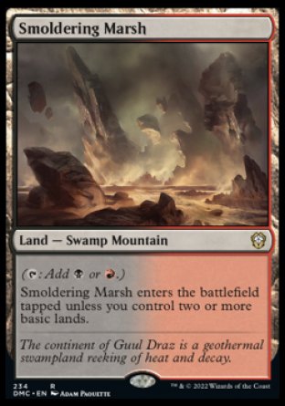 (234) Magic The Gathering Commander: Dominaria United Single: Smoldering Marsh  Rare
