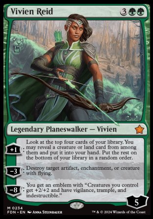 (234) Magic The Gathering Magic: The Gathering Foundations Single: Vivien Reid  Mythic