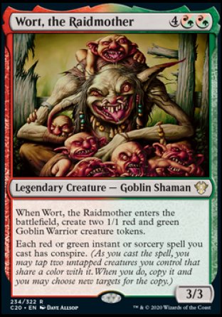 (234/322) Magic The Gathering Commander: Ikoria Single: Wort, the Raidmother  Rare