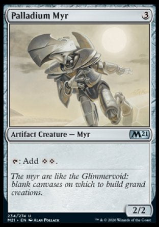 (234) Magic The Gathering Core 2021 Single: Palladium Myr Holo Uncommon