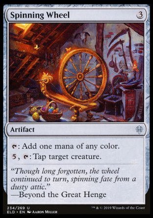 (234/269) Magic The Gathering Throne of Eldraine Single: Spinning Wheel Holo Uncommon