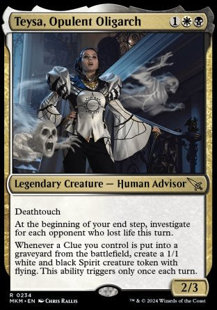 (234) Magic The Gathering Murders at Karlov Manor Single: Teysa, Opulent Oligarch Holo Rare