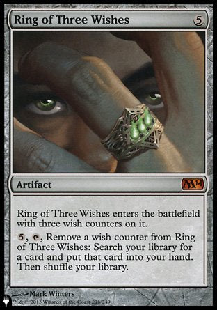 (216) Magic The Gathering The List Single: Ring of Three Wishes  Mythic