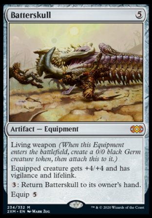 (234/332) Magic The Gathering Double Masters Single: Batterskull Holo Mythic