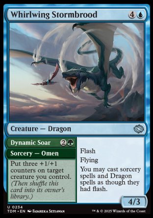 (234) Magic The Gathering Tarkir: Dragonstorm Single: Whirlwing Stormbrood // Dynamic Soar  Uncommon