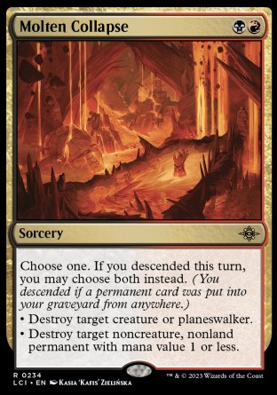 (234) Magic The Gathering The Lost Caverns of Ixalan Single: Molten Collapse Holo Rare