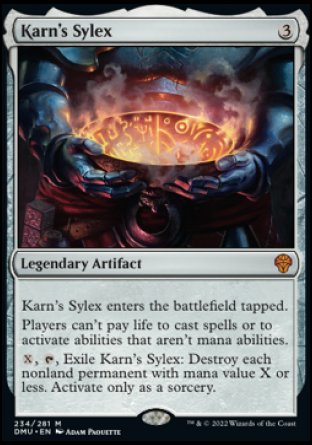 (234) Magic The Gathering Dominaria United Single: Karn's Sylex Holo Mythic