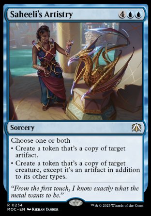 (234) Magic The Gathering Commander: March of the Machine Single: Saheeli's Artistry  Rare