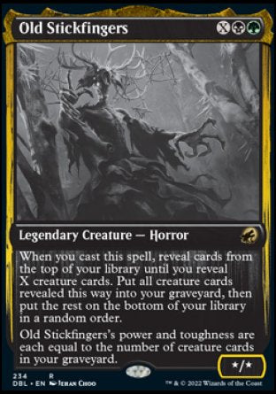 (234) Magic The Gathering Innistrad: Double Feature Single: Old Stickfingers  Rare
